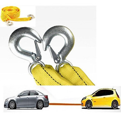 Dây cáp kéo ô tô siêu bền loại 3m - 3 TẤN màu VÀNG, cáp kéo cứu hộ xe hơi