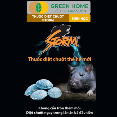 Thuốc Diệt Chuột Greenhome, Storm, Sinh Học Thế Hệ Mới, Tận Gốc, Cả Tổ, An Toàn Với Người, Vật Nuôi