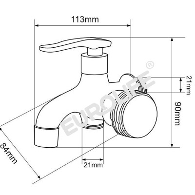 Củ sen lạnh Đồng mạ Crome Eurolife EL-SL112