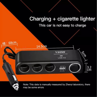 Bộ Chia Tẩu Ô Tô Mẫu Mới 12v-24v - 120W – 4 Cổng USjB Kép , Chống Cháy, Dùng Cho Mọi Dòng Xe Loại Xịn , đồng hồ treo tường