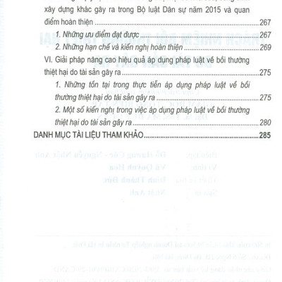 Trách Nhiệm Bồi Thường Thiệt Hại Do Tài Sản Gây Ra (Sách Chuyên Khảo)