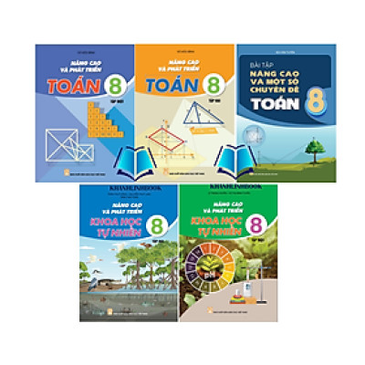 Sách - Combo 5 cuốn nâng cao và phát triển toán + Khoa học tự nhiên + Bài tập một số chuyên đề toán 8