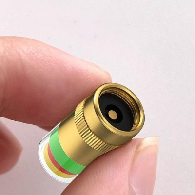 Nắp Van Lốp Ô Tô bằng Đồng kiểm tra cảnh báo Áp Suất Lốp có ốc hãm chống trộm