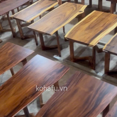 Mặt Bàn Dài 1m1-1m2 Gỗ Me Tây Nguyên Tấm Tự Nhiên - Hàng Sẵn Kho