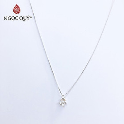 Dây chuyền bạc mặt hoa 5 cánh - Ngọc Quý Gemstones