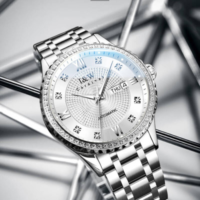 Đồng hồ nam chính hãng IW CARNIVAL IW615G-2 Kính sapphire ,chống xước ,Chống nước 50m ,Bảo hành 24 tháng,Máy cơ (Automatic),dây kim loại thép không gỉ 316L, thiết kế đơn giản dễ đeo