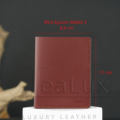 Ví Da Epsom Dáng Đứng Handmade Lealux Epsom Wallet 3