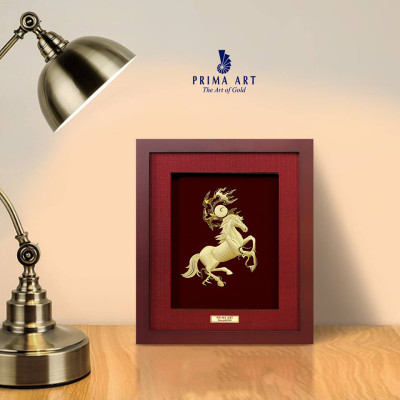 Tranh Vàng 24K PRIMA ART - NGỰA CHIẾN THẮNG - Kích thước 25 x 29 cm - CGS-0286-10