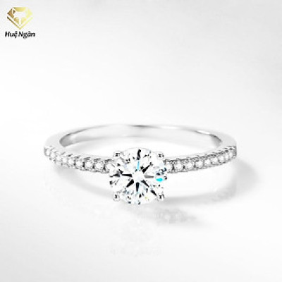 Nhẫn bạc 925 Huệ Ngân - 4 Chấu đính đá 6 li RR1159