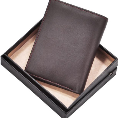 Ví Da Nam AT Leather 051 (11.5 x 9.5 cm) - Nâu