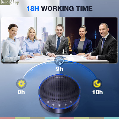 Emeet M3 - Loa Kèm Micro Họp Trực Tuyến, Chống Ồn  VoiceIA 4.2, Bluetooth 5.0, Âm Thanh Full Duplex Cho Nhóm 12 Người- Hàng chính hãng