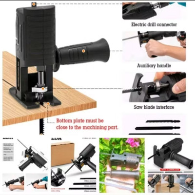 ĐẦU CHUYỂN ĐỔI TỪ MÁY KHOAN THÀNH MÁY CƯA LỘNG ĐA CHỨC NĂNG TẶNG KÈM THEO 3 LƯỠI CƯA