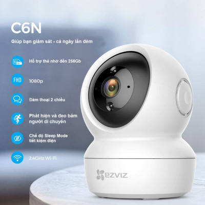   CAMERA WI-FI QUAN SÁT HỒNG NGOẠI EZVIZ C6N Full HD 1080p, chính hãng thương hiệu MỸ.
