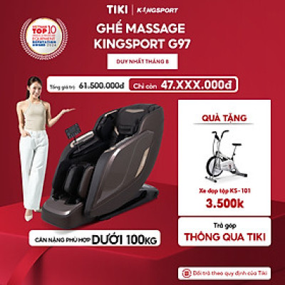 CHỈ GIAO MIỀN NAM | Ghế massage toàn thân cao cấp KINGSPORT DELUXE G97 chế độ massage 3D Ultra, 10 chương trình massage tự động