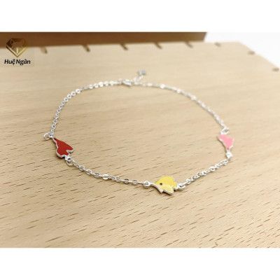 Lắc chân bạc Ý 925 Huệ Ngân-Chú Cá Vui nhộn RYBJ50025