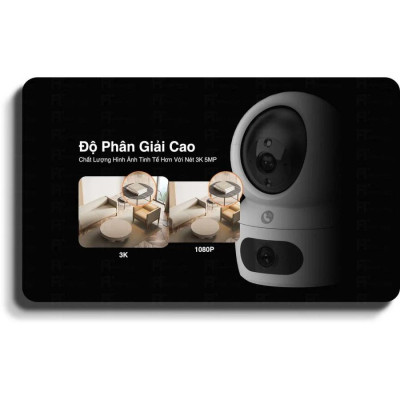 Camera Ezviz 2 Mắt 8.0MP H7C Xem 2 Màn Hình Cùng Lúc, Xoay 360 Độ, Có Màu Đêm - TRANGIATELECOM Hàng nhập khẩu
