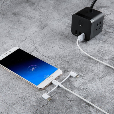 Dây Cáp Sạc 3 Trong 1 MicroUSB/USB Type-C/Li - MiLi 1m - HI-L31 - Hàng Chính Hãng