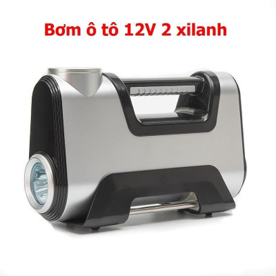 Bơm ô tô 12V đa năng cao cấp 2 xilanh