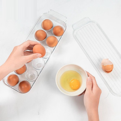 Khay đựng trứng cao cấp inochi, khay đựng trứng có nắp, nhựa không mùi thiết kế bền đẹp