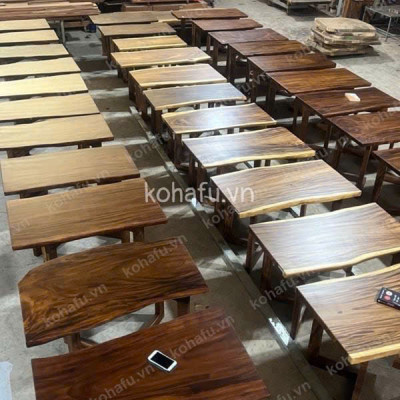 Mặt Bàn Dài 1m1-1m2 Gỗ Me Tây Nguyên Tấm Tự Nhiên - Hàng Sẵn Kho