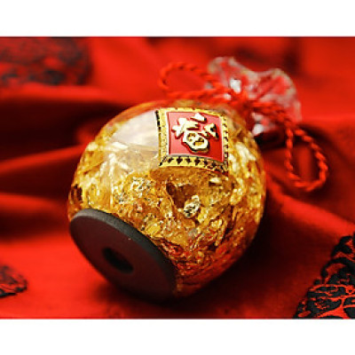 Túi vàng lá Thần Tài phong thủy sung túc tài lộc trang trí  - Hàng chính hãng