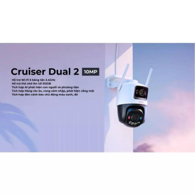 Camera Wifi 2 Mắt Kép Ngoài Trời IMOU S7XP / S7XEP / S7XFP xoay 360 độ, Cruiser Dual Đàm Thoại 2 Chiều - TRANGIATELECOM Hàng chính hãƞg Hàng nhập khẩu