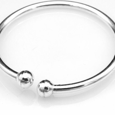 Vòng Tay, Lắc Tay Nữ BẠC HIỂU MINH LTU426 Dạng Kiềng Bi Bạc Đơn Giản