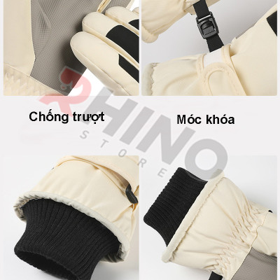 Găng tay chống gió lạnh Rhino G905 lót lông cừu nam nữ cảm ứng điện thoại