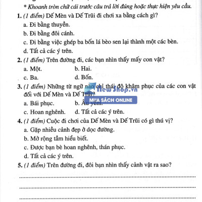Đề Kiểm Tra Môn Tiếng Việt Lớp 2 (Bám Sát SGK Chân Trời Sáng Tạo) - HA