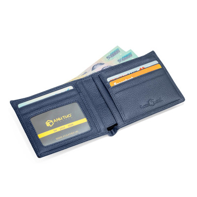 Ví ngang VICTOR - Da bò hạt | Anh Tho Leather