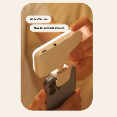 Đèn Trợ Sáng F6 Kẹp Điện Thoại / Laptop Dùng Để Livestream, Chụp Hình Có 3 Chế Độ Sáng - Hàng chính hãng