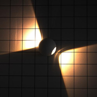 ĐÈN GẮN TƯỜNG NGOÀI TRỜI HÌNH CẦU 2*3W/ Hàng chính hãng 