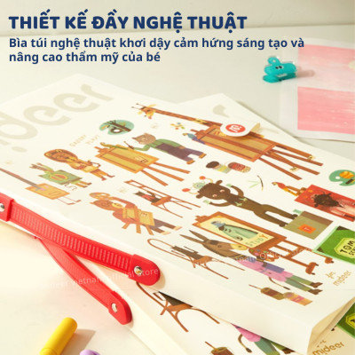 Túi đựng tài liệu tranh vẽ A3 Mideer Colorful Creations Gallery