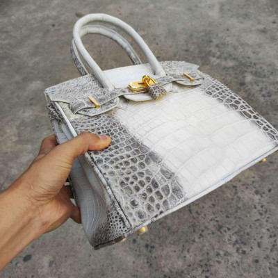 Túi xách cá sấu nữ màu Trắng tro cao cấp Loại 1