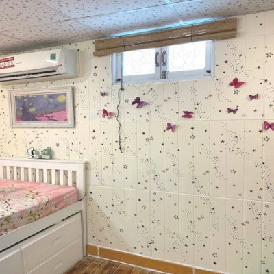 Bộ 5 Tấm Xốp Dán Tường Vân Gỗ Sao Cách Âm, Chống Va Đập, Bền Đẹp, Sang Trọng