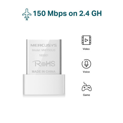Usb wifi Mercusys 300Mbps tốc độ cao - Usb thu sóng wifi cho laptop PC máy bàn - Mercusys  - Hàng chính hãng