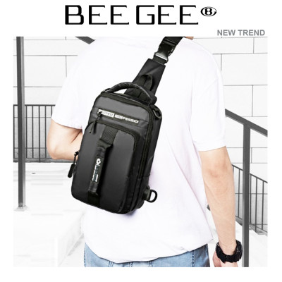 Combo Túi đeo chéo, ba lô Nam Nữ thời trang UNISEX BEE GEE 5104 tặng túi bao tử BEE GEE 130
