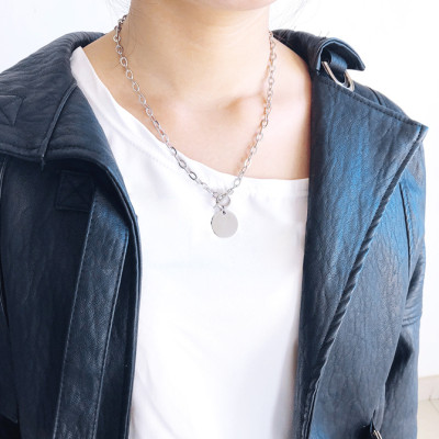 Vòng cổ thời trang nam nữ titan thép mix vảy tròn