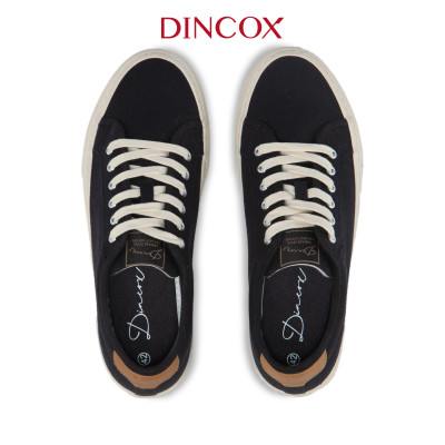 Giày Sneaker Nam Vải Canvas DINCOX E12 Black Đơn Giản Thanh Lịch
