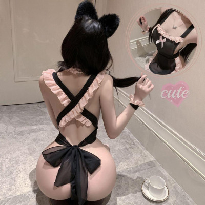 Tặng Kèm Phụ Kện - Cosplay Nữ Giúp Việc Nhà Dễ Thương Gợi Cảm, Hóa Trang Nữ Hầu Gái, Bồi Bàn , Nữ Phục Vụ Đáng Yêu C010