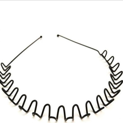 Bờm cài tóc nam - nữ màu đen chữ V gập bằng sắt siêu bền BN40