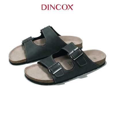 Dép Đế Trấu Nam 2 Khóa Charcoal DC01 Dincox