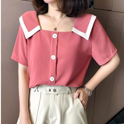 AÓ CỔ SEN PHỐI VIỀN TRẮNG HANA