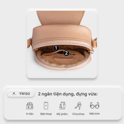 Túi Yuumy ( Thời trang nữ đi chơi size 11 - Túi đeo chéo da Seasand YN150 )