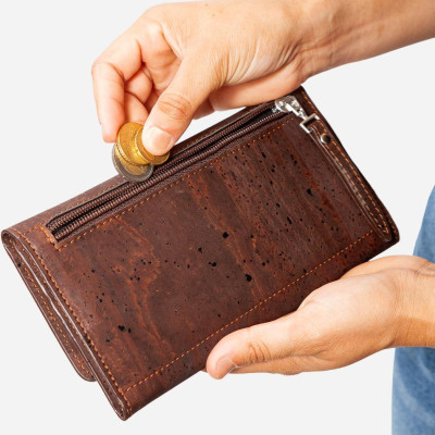 Ví nữ nắp lật khóa nam châm WOMEN CORK WALLET SLIM - HGcork Corkor CK273 - Nhiều màu - Vật liệu 100% da cork thực vật thuần chay từ vỏ cây sồi Bồ Đào Nha, Siêu bền, Chống cháy, Chống mốc, Chống thấm nước – Hàng chính hãng, Sản xuất Handmade bởi Nghệ nhân