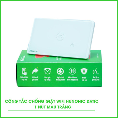 Hàng Chính Hãng - Công Tắc Cảm Ứng Thông Minh Hunonic Datic All New – Điều khiển từ xa bằng điện thoại - Công nghệ 4.0