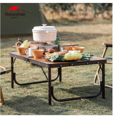 Bàn cắm trại MDF Vintage 2 mức chiều cao NatureHike NH20JJ028