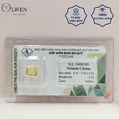 Viên đá thạch anh vàng ( citrine ) thiên nhiên  HA_G000180