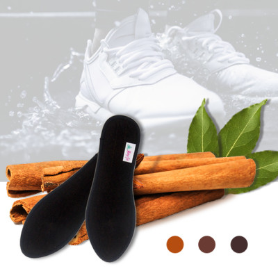 Lót giày vải cotton viền đen Hương Quế CI-13 làm từ vải cotton - bột quế giúp hút ẩm - khử mùi - phòng cảm cúm và cải thiện sức khoẻ