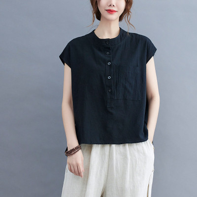 Áo sơ mi nữ form rộng sát nách, chất liệu mềm mát, áo kiểu nữ, form trẻ trung, năng động NeSa Shop SMT03